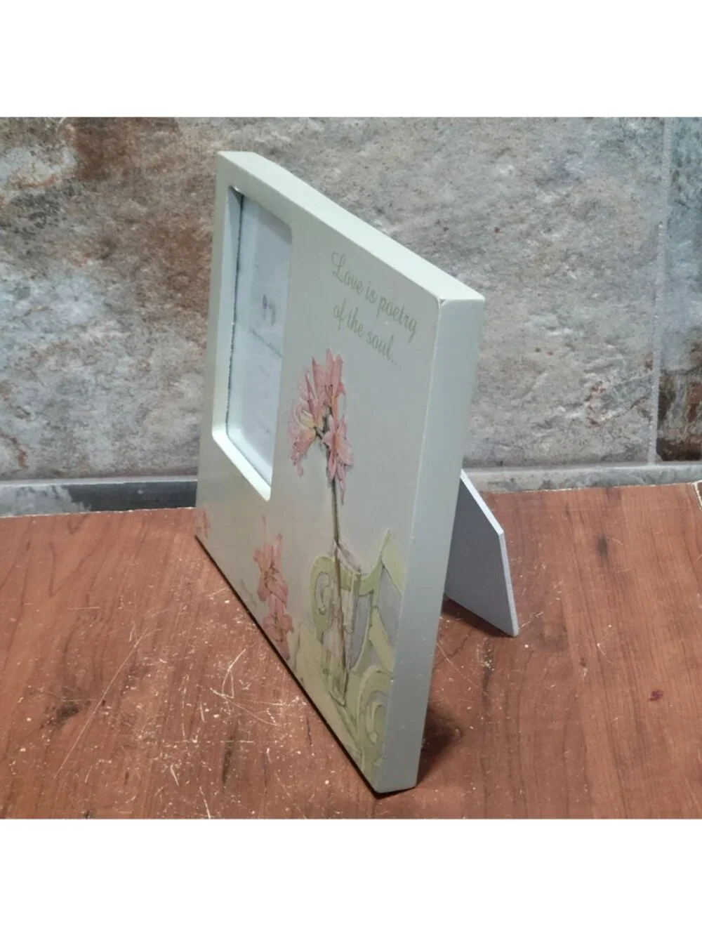 Vintage Fetco Elise Floral Photo Frame Love is Poetry of the Soul